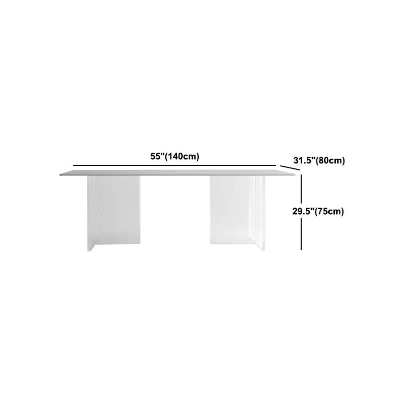 Set tavolo da pranzo bianco 1/3/4/5 pezzi Tavolo da pranzo moderno con sedie Clearhalo