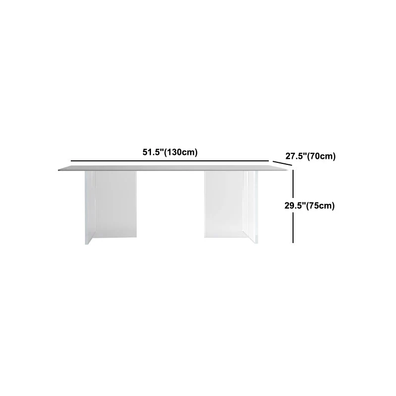 Set tavolo da pranzo bianco 1/3/4/5 pezzi Tavolo da pranzo moderno con sedie Clearhalo