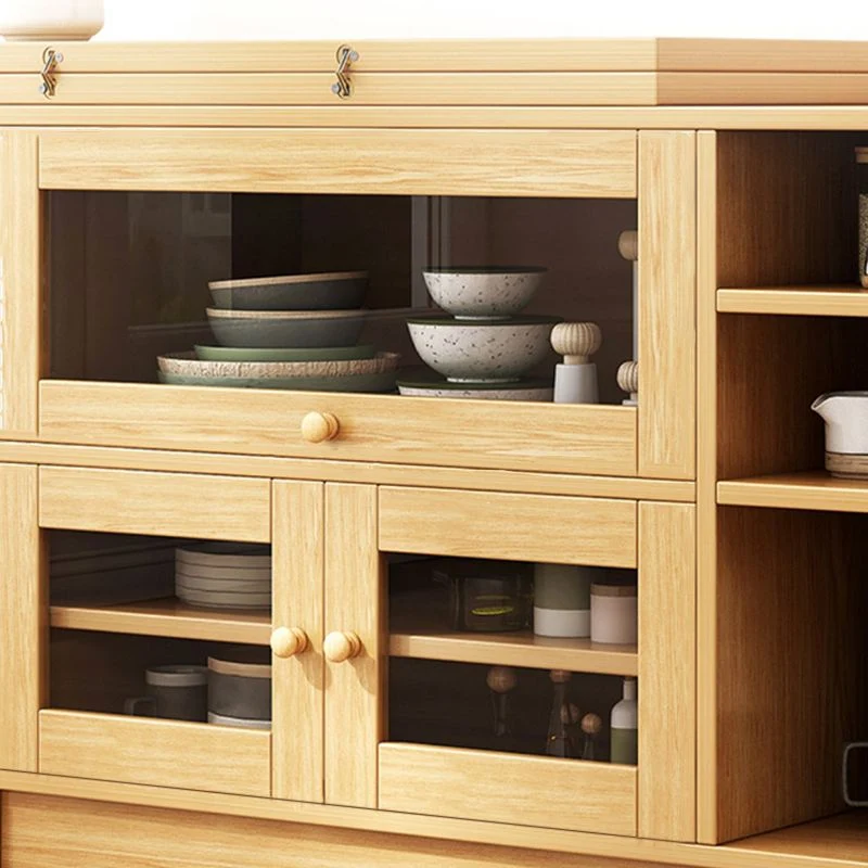 Set tavolo da pranzo con finitura naturale Set dinette finto da 1/3 pezzi per la casa Clearhalo