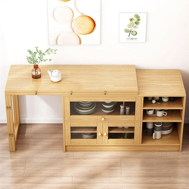 Set tavolo da pranzo con finitura naturale Set dinette finto da 1/3 pezzi per la casa Clearhalo