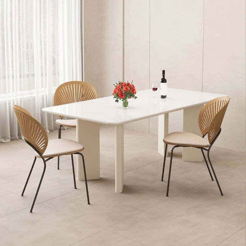 Set tavolo da pranzo Glam 1/4/5/6 pezzi con set di mobili da cucina con base legno Clearhalo