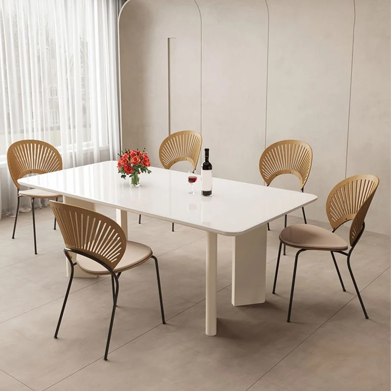 Set tavolo da pranzo Glam 1/4/5/6 pezzi con set di mobili da cucina con base legno Clearhalo