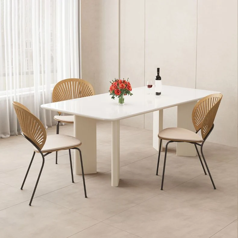 Set tavolo da pranzo Glam 1/4/5/6 pezzi con set di mobili da cucina con base legno Clearhalo