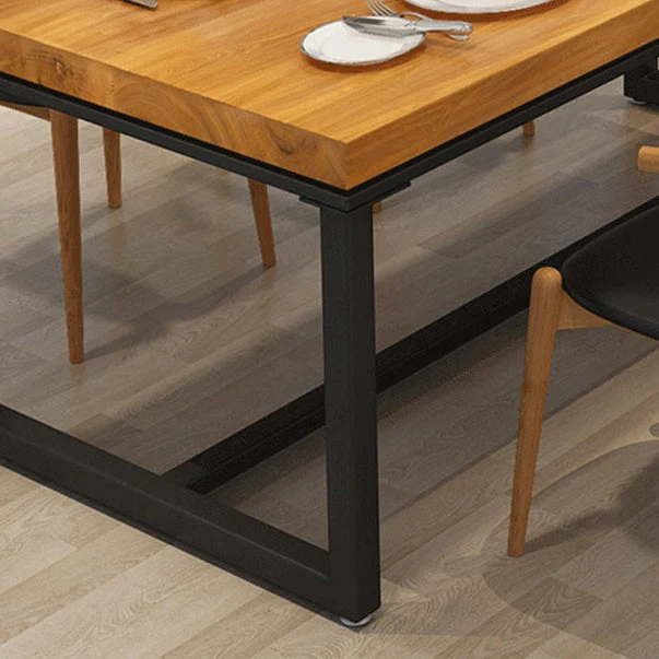 Set tavolo da pranzo industriale slitta Set dinette legno massello da 1/2/5 pezzi per negozio Clearhalo