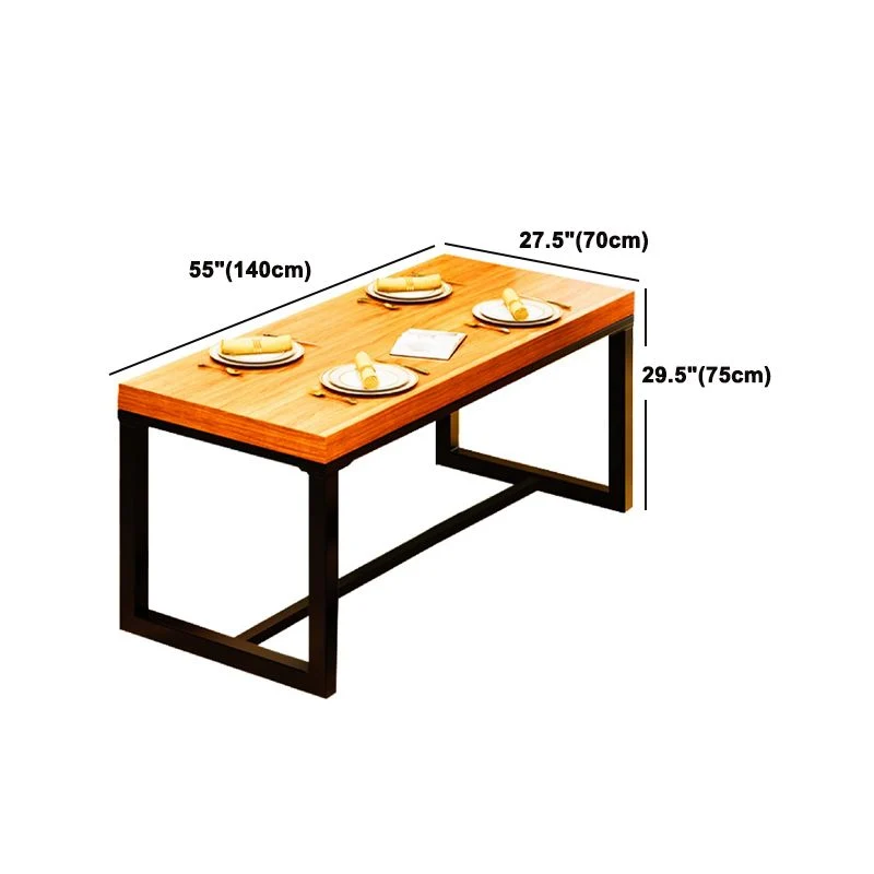 Set tavolo da pranzo industriale slitta Set dinette legno massello da 1/2/5 pezzi per negozio Clearhalo