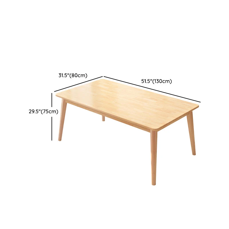 Set tavolo da pranzo legno massello di legno di gomma Set da pranzo da 1/2/5/7 pezzi per cucina Clearhalo