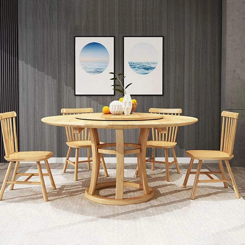Set tavolo da pranzo legno massello di Rubberwood Set da pranzo da 5/7 pezzi per cucina Clearhalo