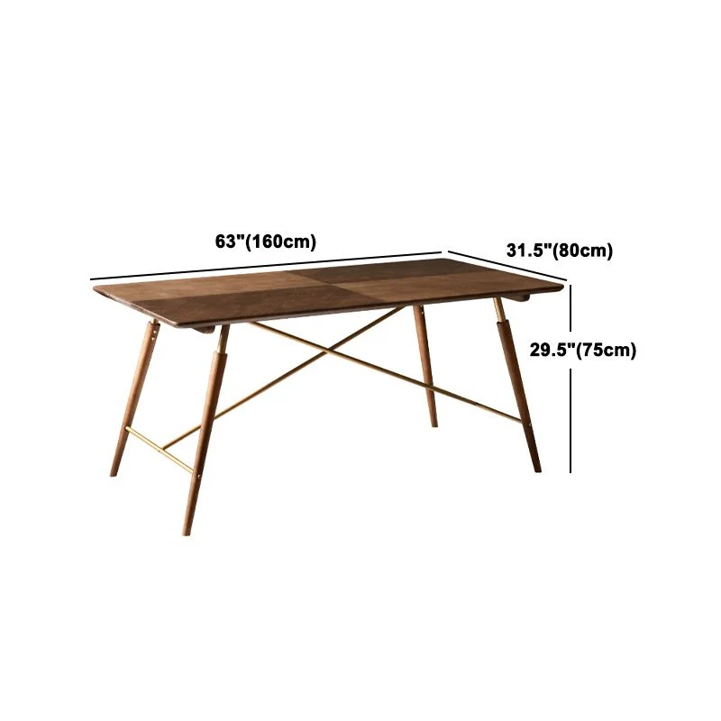 Set tavolo da pranzo legno massello Set da pranzo moderno rettangolare da 1/2/3/5 pezzi Clearhalo