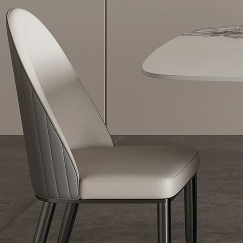 Set tavolo da pranzo moderno bianco lucido Set dinette da 1/4/5/6 pezzi con sedie ecopelle Clearhalo