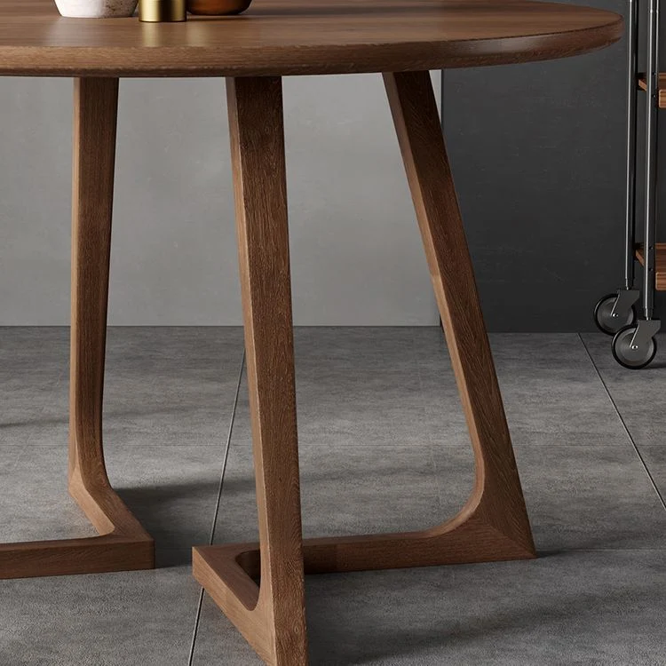 Set tavolo da pranzo moderno legno massello da 1/3/4/5 pezzi marrone Clearhalo