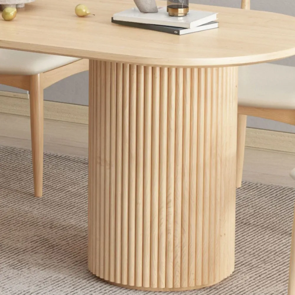 Set tavolo da pranzo moderno legno massello Set da sala da pranzo per la casa da 1/5/7 pezzi Clearhalo