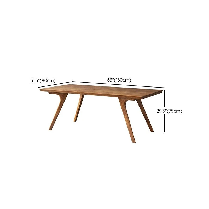Set tavolo da pranzo moderno legno massello marrone Set dinette da 1/4/5/7 pezzi per la casa Clearhalo