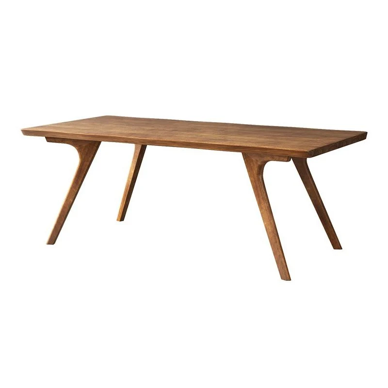 Set tavolo da pranzo moderno legno massello marrone Set dinette da 1/4/5/7 pezzi per la casa Clearhalo
