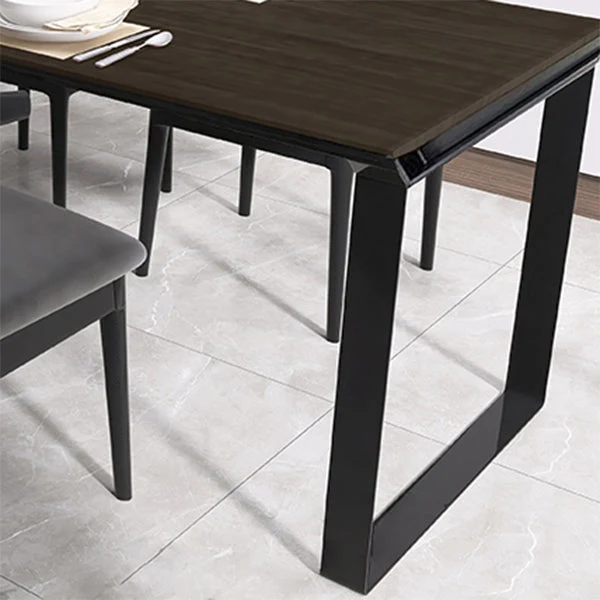 Set tavolo da pranzo moderno legno di pino nero Set dinette da 1/5/7 pezzi per la casa Clearhalo