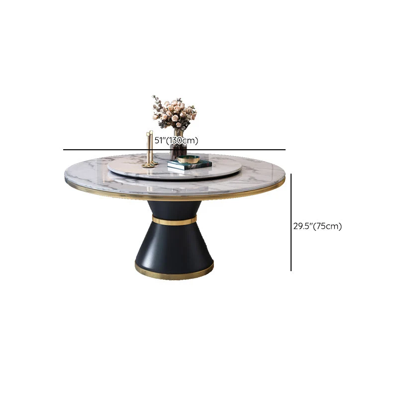 Set tavolo da pranzo moderno marmo 1/2/5/7 pezzi con set di mobili da cucina con base metallo Clearhalo