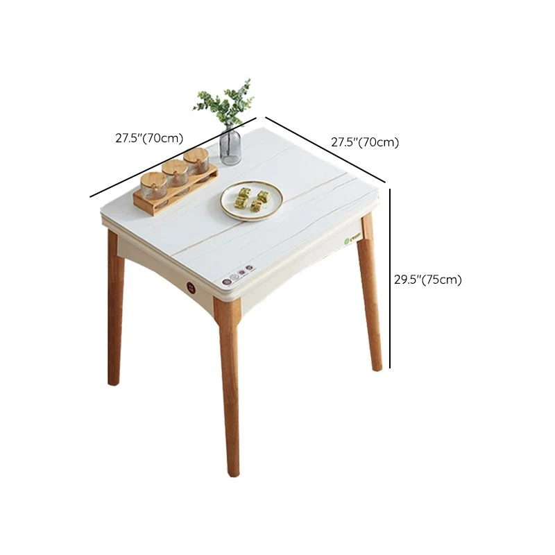 Set tavolo da pranzo moderno 5 pezzi con set di mobili da cucina con base legno Clearhalo
