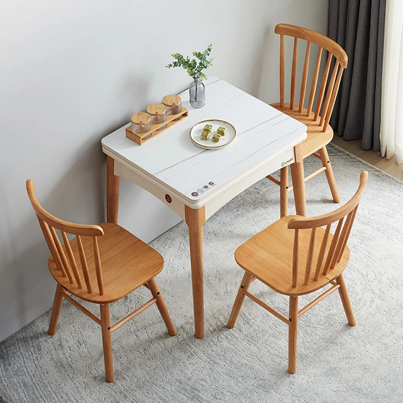 Set tavolo da pranzo moderno 5 pezzi con set di mobili da cucina con base legno Clearhalo