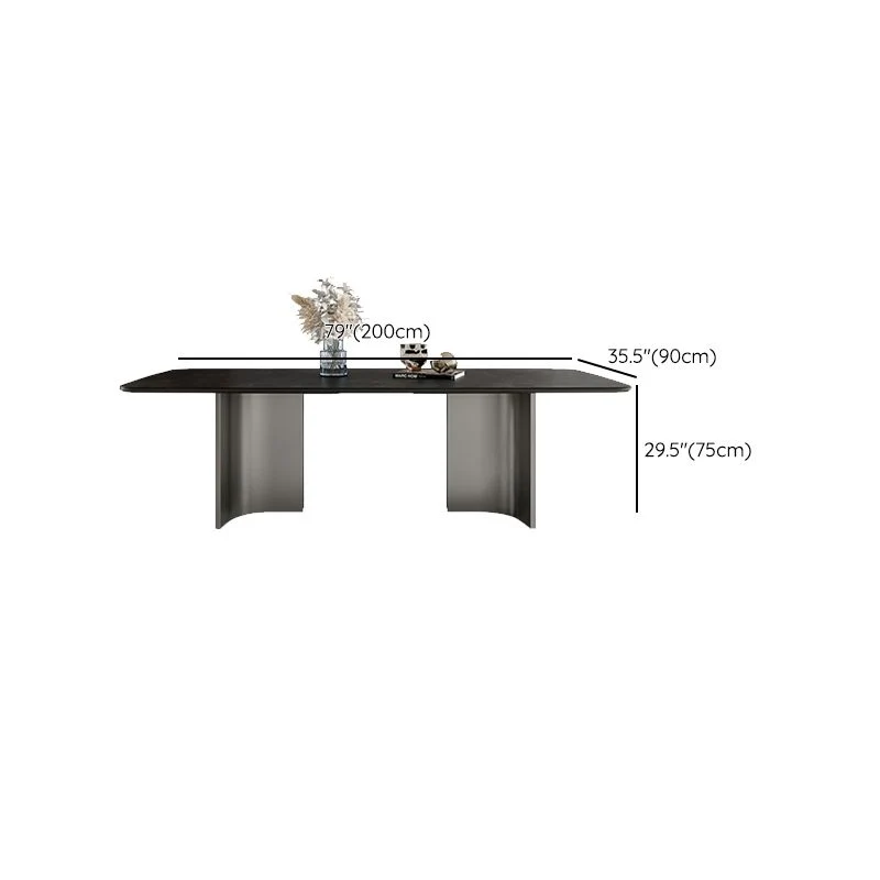 Set tavolo da pranzo nero glamour Set dinette da 1/4/5/7 pezzi con sedie pelle Clearhalo