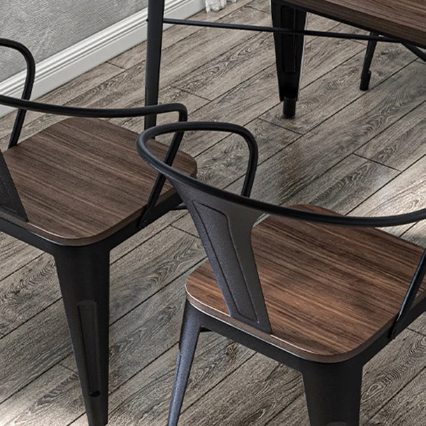 Set tavolo da pranzo per caffetteria 1/2/3/5/7 pezzi Set dinette legno e metallo Clearhalo