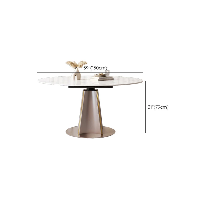 Set tavolo da pranzo pieghevole bianco lucido Set dinette pietra da 1/5/7 pezzi per cucina Clearhalo