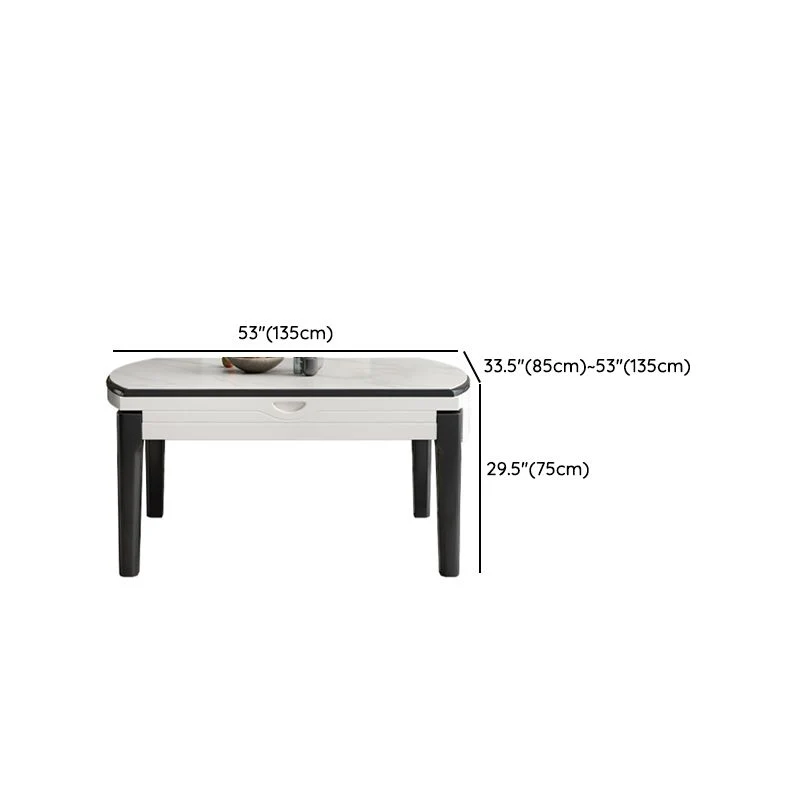 Set tavolo da pranzo pieghevole con piano pietra per la casa Set da pranzo moderno da 1/7 pezzi Clearhalo
