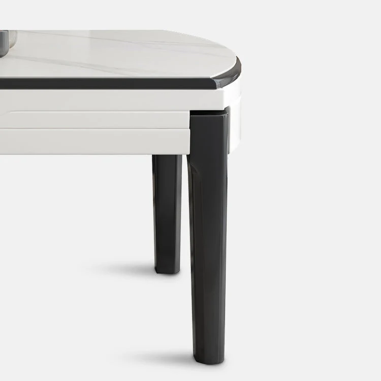 Set tavolo da pranzo pieghevole con piano pietra per la casa Set da pranzo moderno da 1/7 pezzi Clearhalo