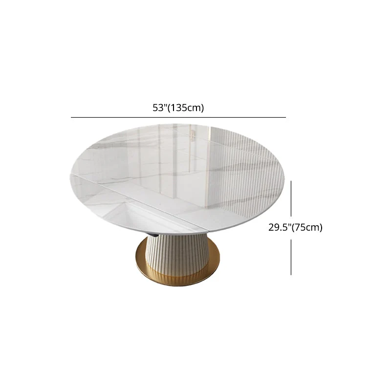 Set tavolo da pranzo pietra sinterizzata Nordic Glam Set da pranzo da 1/4/5/7 pezzi per cucina Clearhalo
