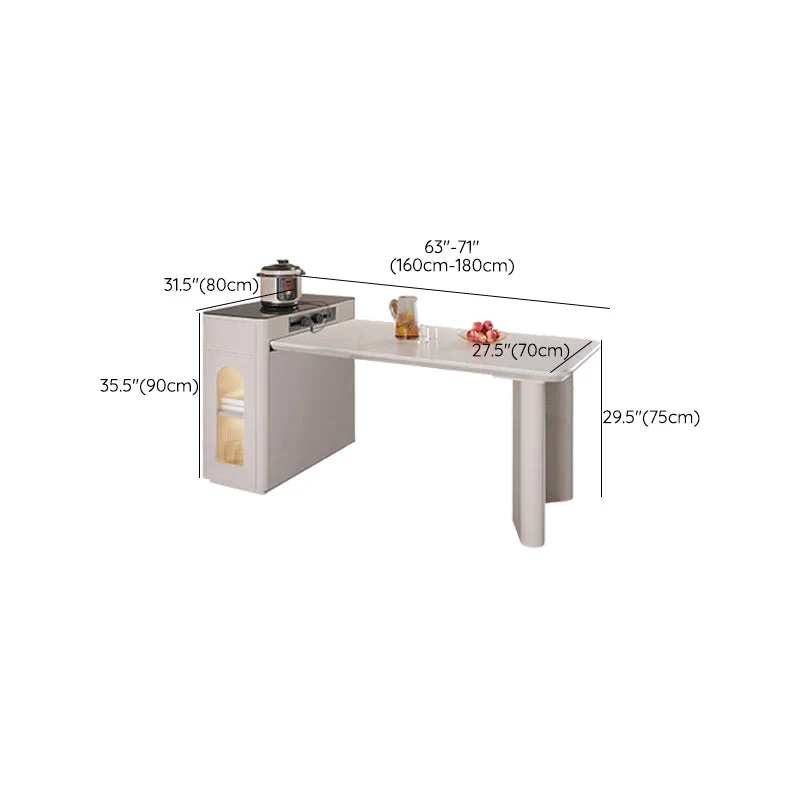 Set tavolo da pranzo pietra sinterizzata Set da pranzo da 5 pezzi per cucina Clearhalo
