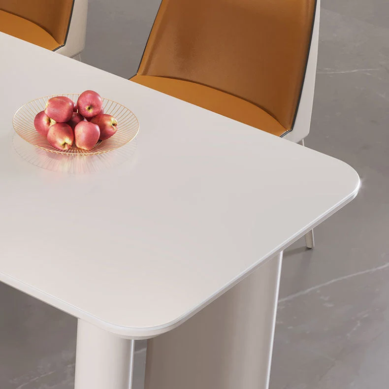 Set tavolo da pranzo pietra sinterizzata Set da pranzo da 5 pezzi per cucina Clearhalo