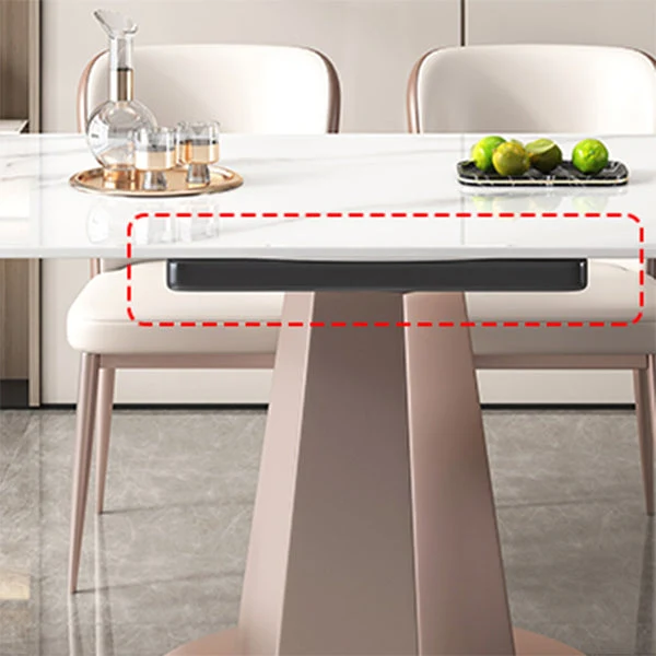 Set tavolo da pranzo pietra sinterizzata Set da pranzo da 1/2/5/7 pezzi per cucina Clearhalo