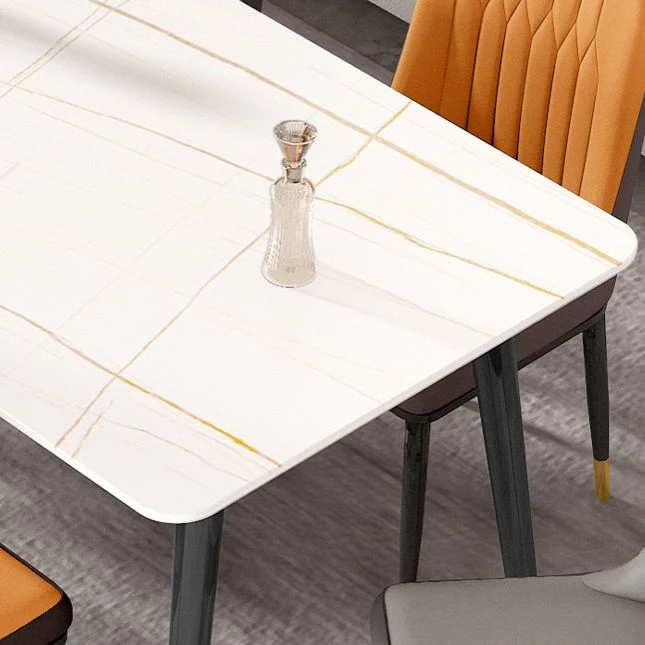 Set tavolo da pranzo rettangolare contemporaneo da 1/4/5/7 pezzi con tavolo e sedie Clearhalo