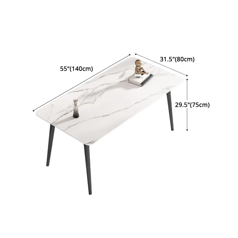 Set tavolo da pranzo rettangolare contemporaneo da 1/4/5/7 pezzi con tavolo e sedie Clearhalo