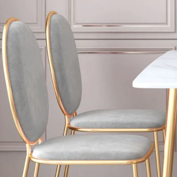 Set tavolo da pranzo rettangolare Glam Set dinette da 1/2/5 pezzi con piano pietra sinterizzata bianca Clearhalo