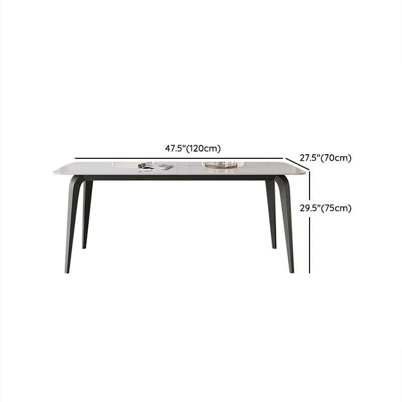 Set tavolo da pranzo rettangolare Set da pranzo bianco da 1/5/7 pezzi per la casa Clearhalo