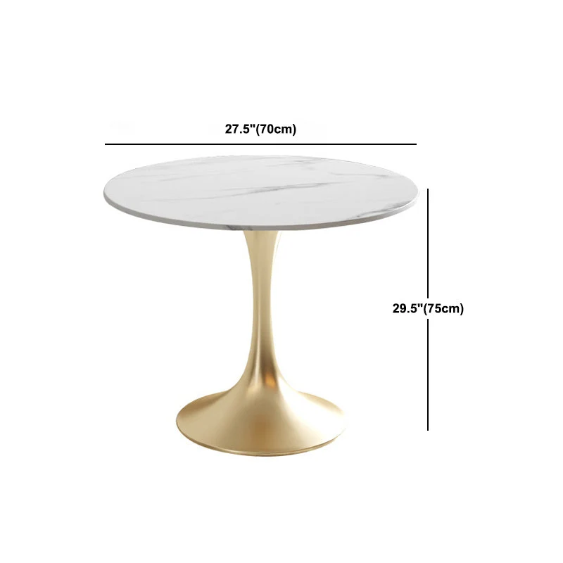 Set tavolo da pranzo rotondo pietra sinterizzata Glam Set da pranzo da 1/2/3/4/5 pezzi per uso domestico Clearhalo
