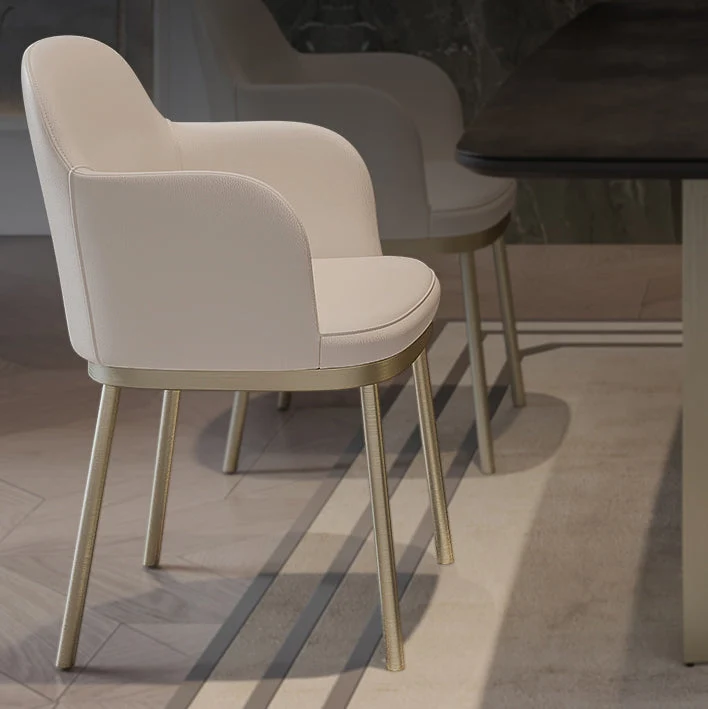 Set da tavolo rettangolare pietra sinterizzata Nordic Glam Set da pranzo da 1/4/5/7 pezzi Clearhalo