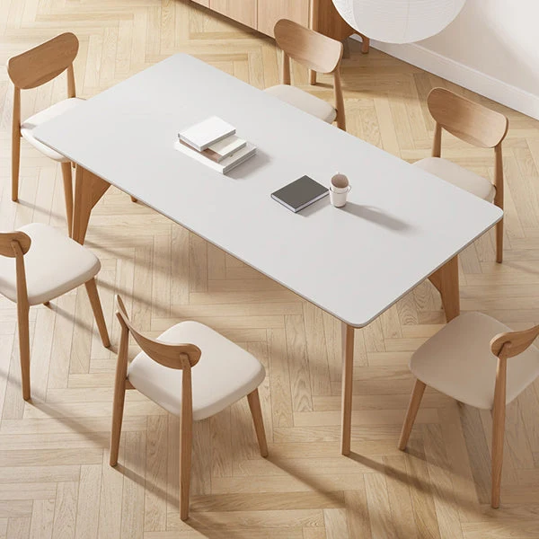 Set tavolo e sedia da pranzo 1/4/5/6/7 pezzi con piano pietra Clearhalo