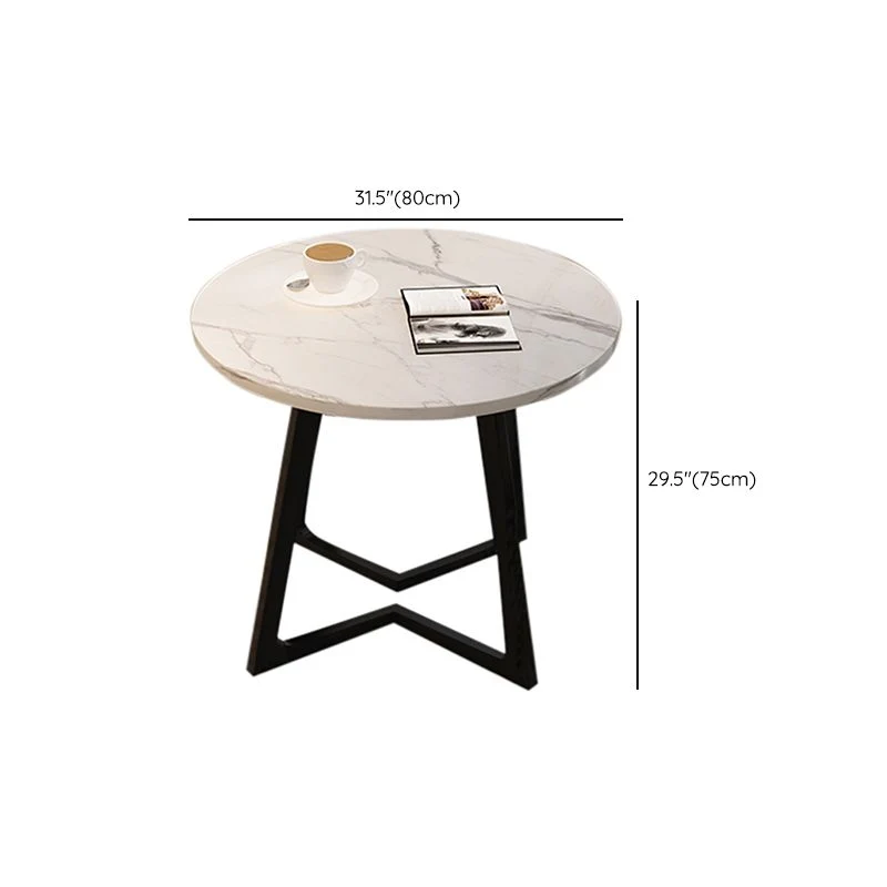Set tavolo e sedia da pranzo contemporanei di forma rotonda da 5 pezzi Clearhalo