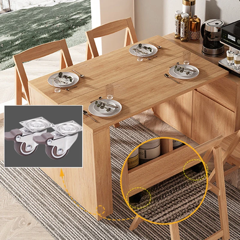Set tavolo e sedia da pranzo legno contemporaneo da 1/3/5 pezzi Clearhalo