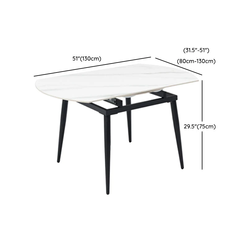 Set tavolo e sedia da pranzo stile contemporaneo da 1/2/5/7 pezzi Clearhalo