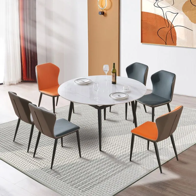 Set tavolo e sedia da pranzo stile contemporaneo da 1/2/5/7 pezzi Clearhalo