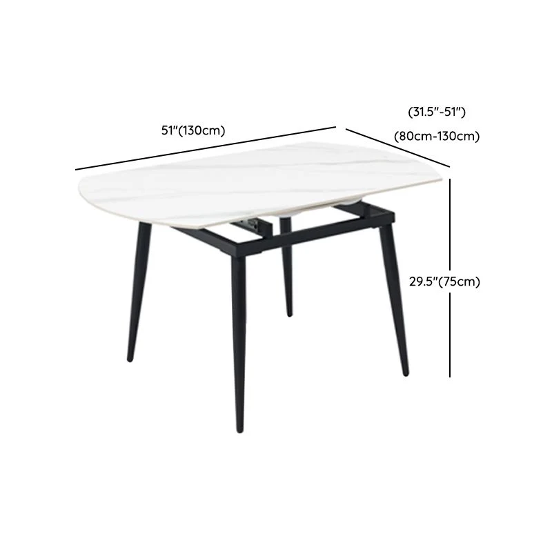 Set tavolo e sedia da pranzo stile contemporaneo da 1/2/5/7 pezzi Clearhalo