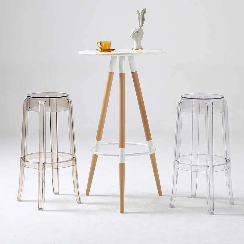 Sgabelli da bancone impilabili semplici nordici Sgabello da bar per interni senza braccioli, altezza 30 pollici, set di 2...