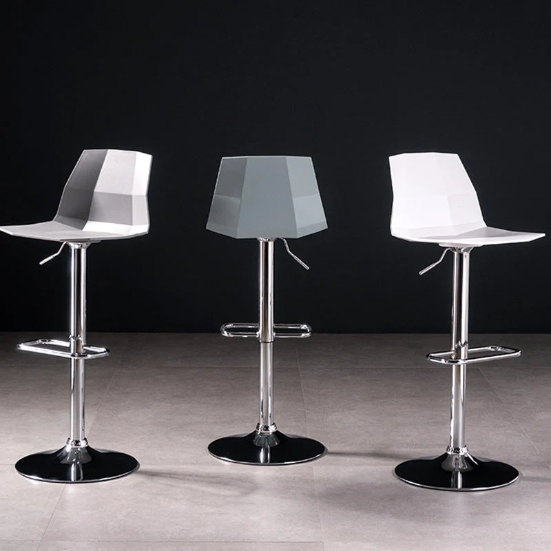 Sgabelli da bar contemporanei plastica ad altezza regolabile. Sgabello da bar ad altezza regolabile Clearhalo