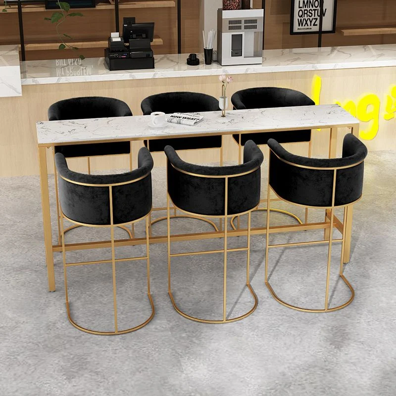 Sgabelli da bar imbottiti dal design nordico per uso domestico Sgabelli rotondi di lusso con schienale basso Clearhalo
