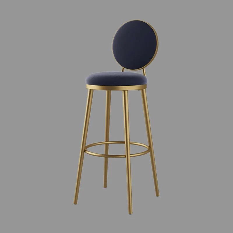 Sgabelli da bar imbottiti dal design nordico per la casa Sgabelli rotondi di lusso con schienale basso Clearhalo