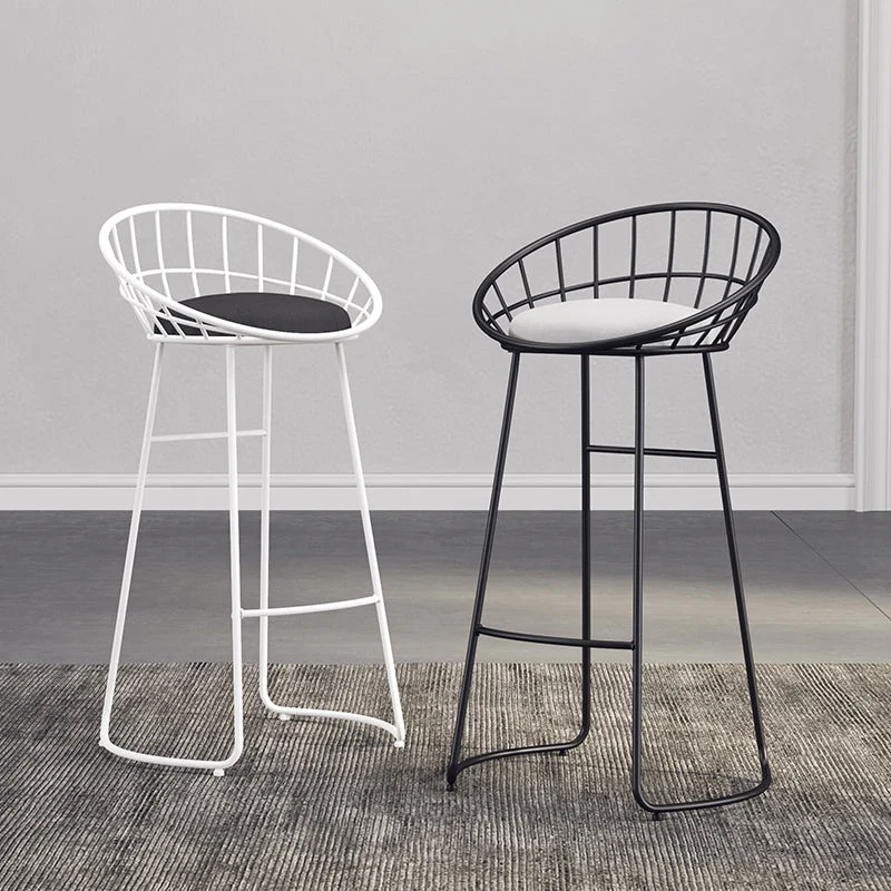 Sgabelli da bar imbottiti dal design scandinavo Sgabelli senza braccioli con cuscino Clearhalo