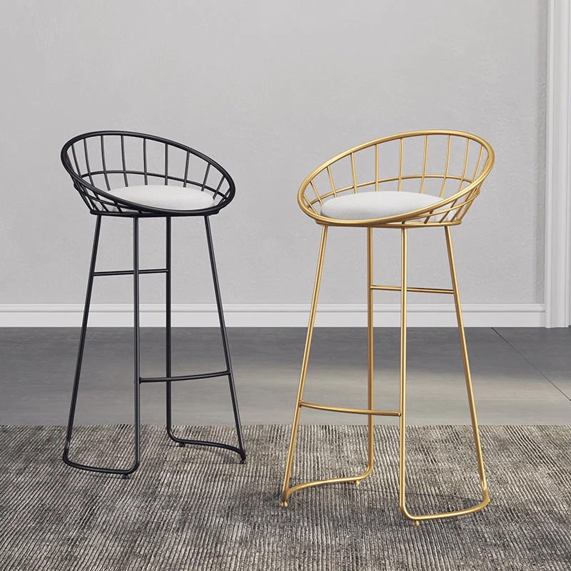 Sgabelli da bar imbottiti dal design scandinavo Sgabelli senza braccioli con cuscino Clearhalo