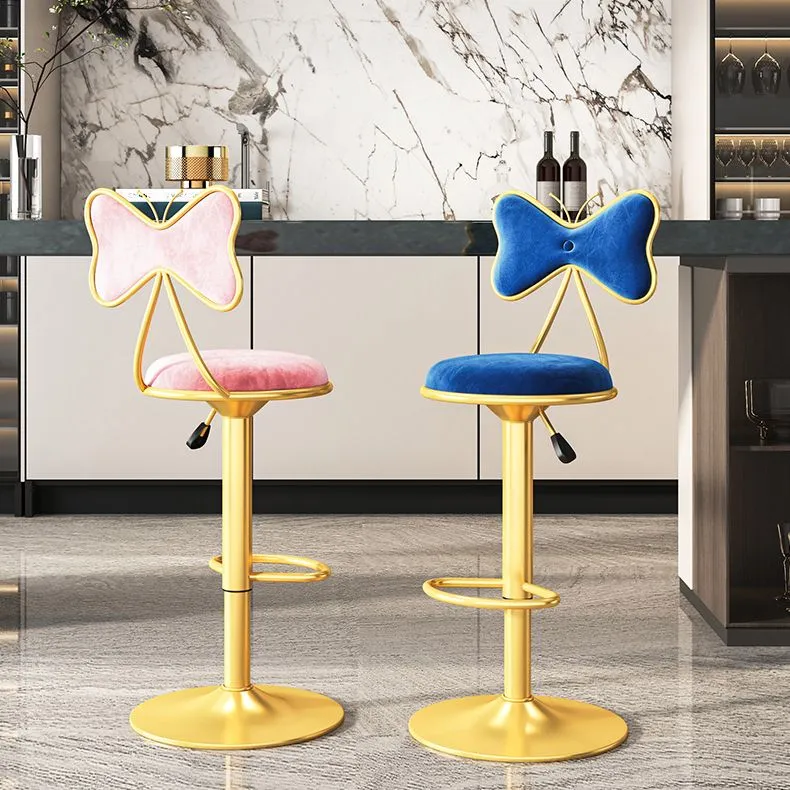 Sgabelli da bar imbottiti stile scandinavo ad altezza regolabile per la casa Clearhalo