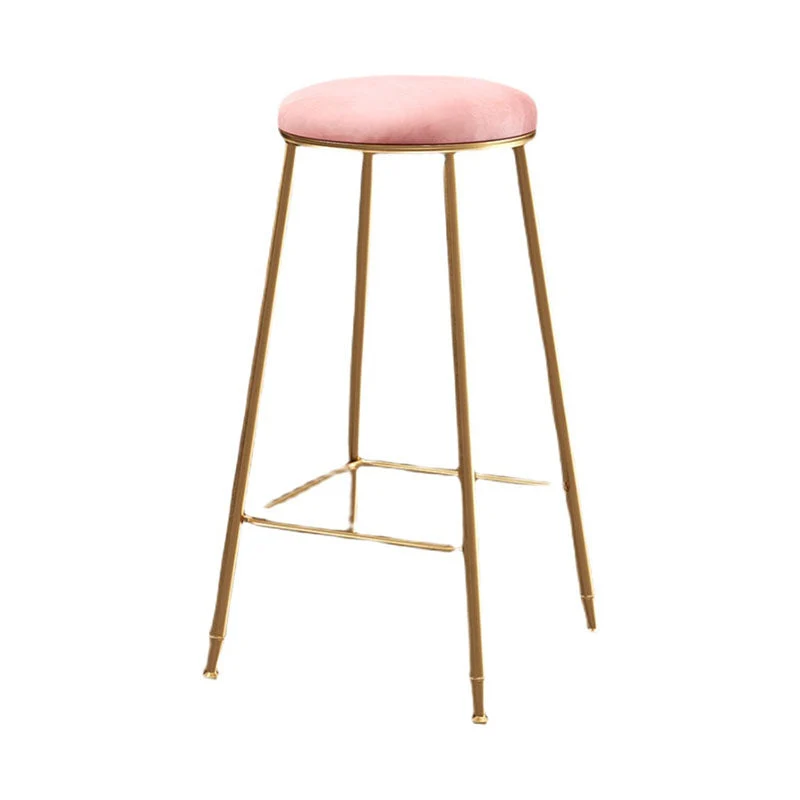 Sgabelli da bar impilabili senza schienale dal design nordico per la casa Sgabelli da bar imbottiti con gambe metallo Clea...